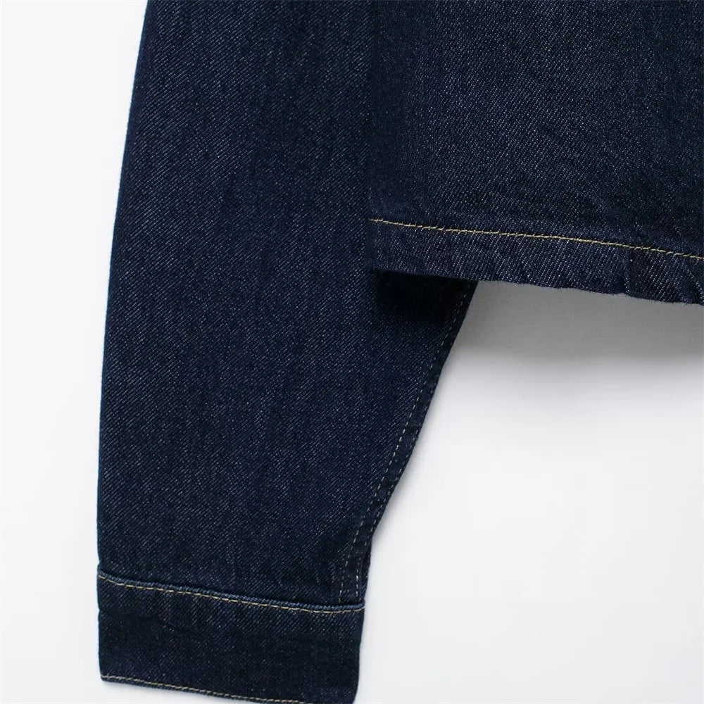 Autumn Casual Loose Cotton Denim Shirt and Pants Set for Effortless Style