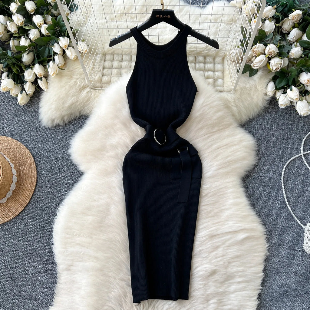 Bodycon Dress Knit Summer Fashion For Women Slim Fit