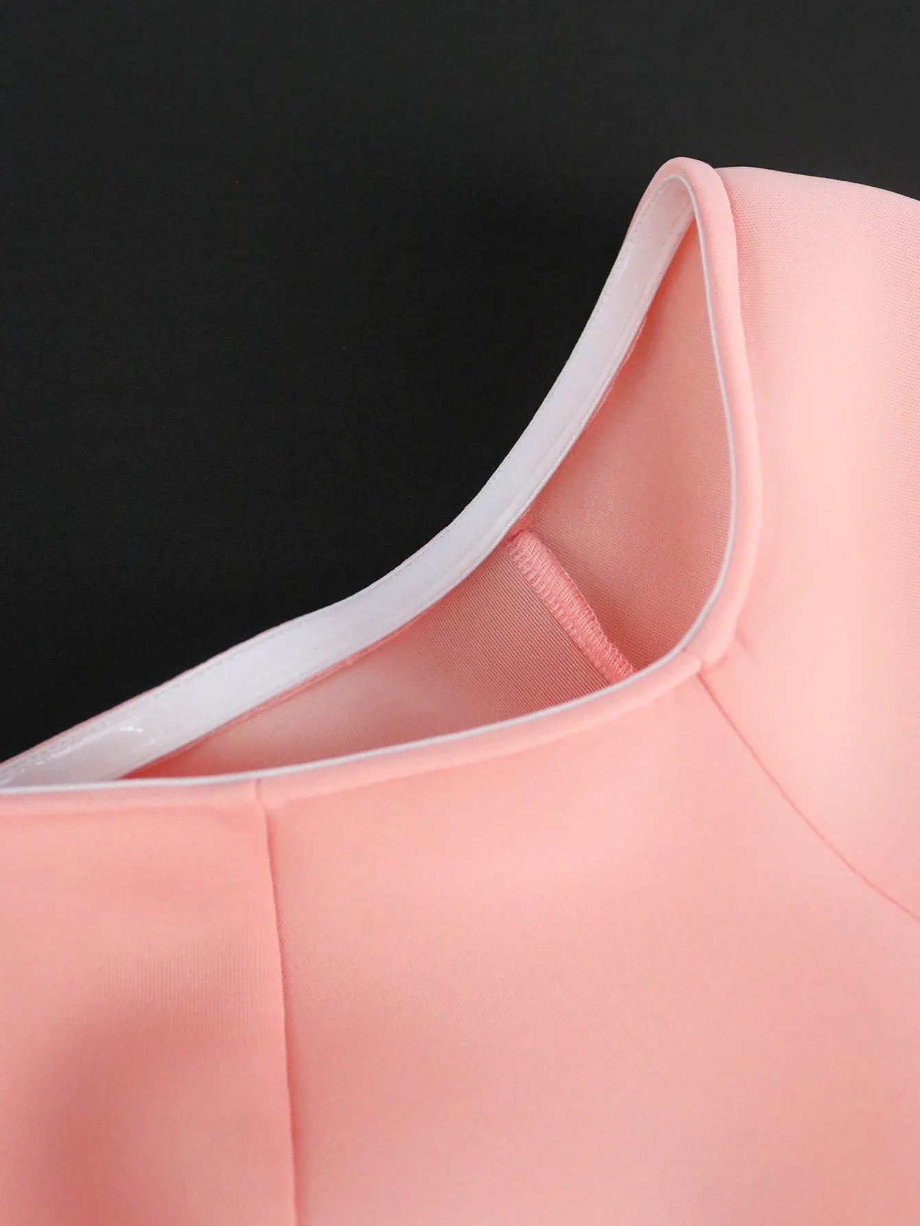Plus Size Pink Off Shoulder Long Sleeve Bodycon Dress