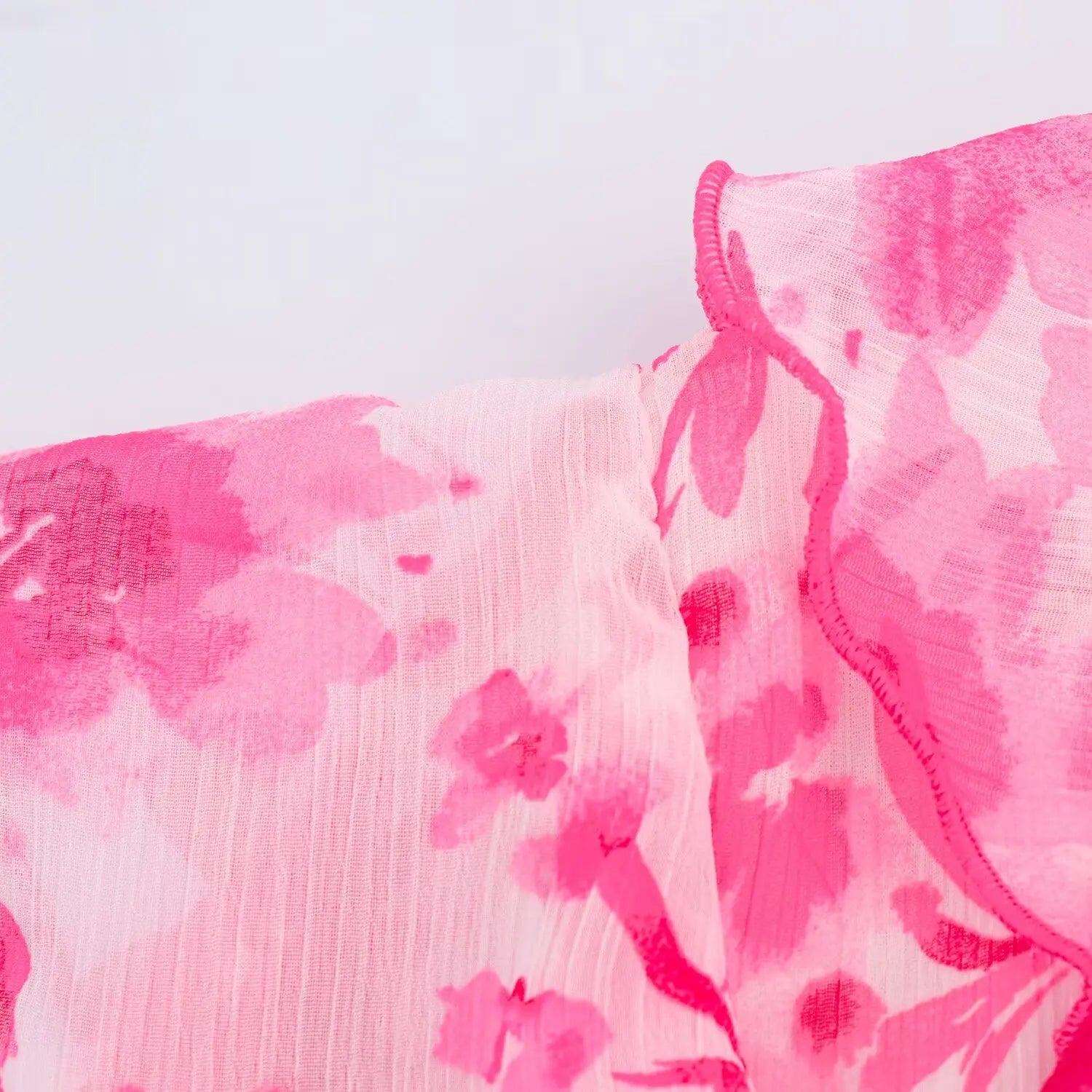 Casual V Neck Printed Belted Long Sleeve Dress For Women