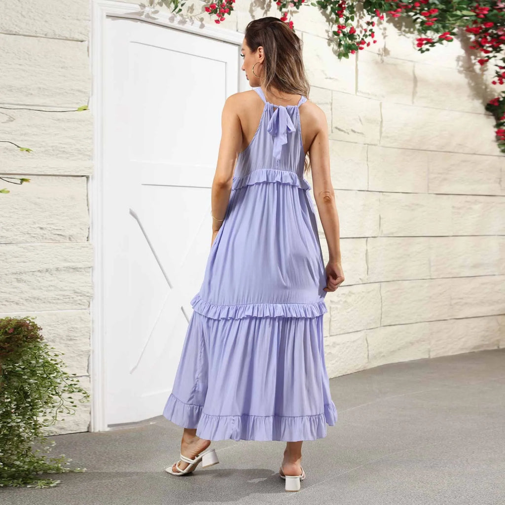 Women Summer Maxi Dress Lightweight Beach Swing Dress