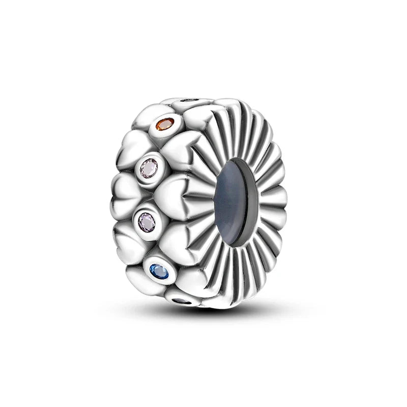 925 Sterling Silver Spacer Stopper Beads Charms for DIY Jewelry and Bracelets