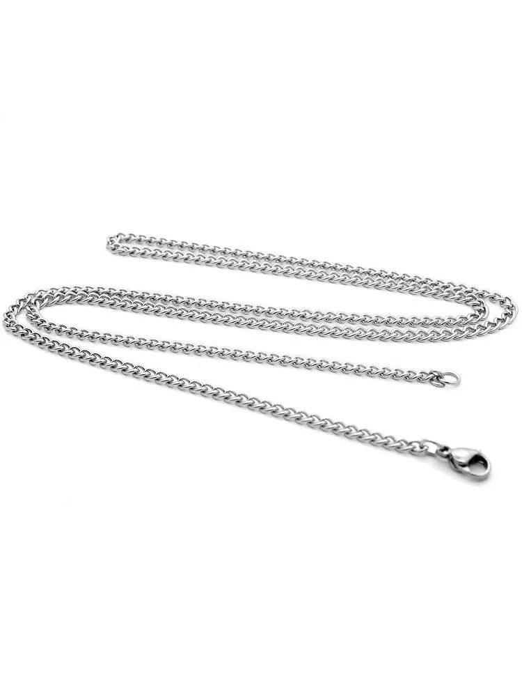 Men's Stainless Steel Cuban Chain Necklace Durable Titanium Steel Jewelry