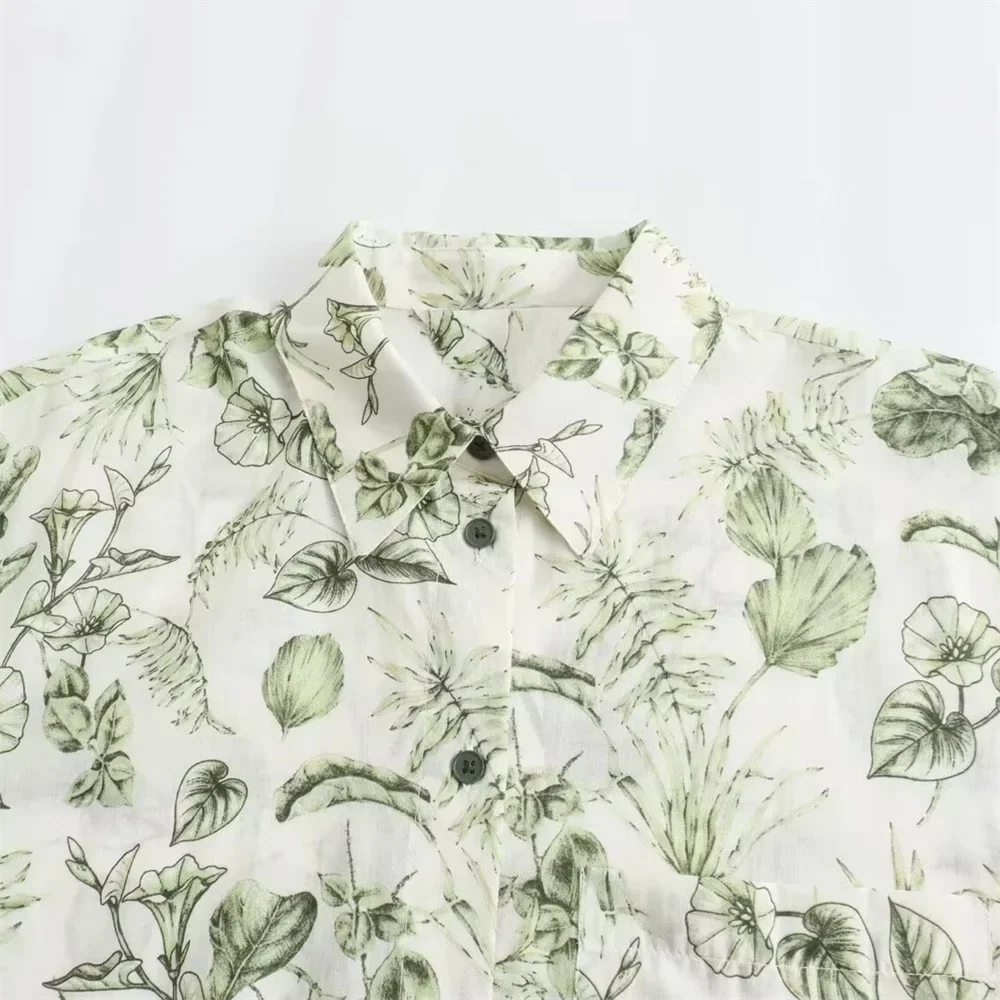 Casual Loose Printed Shirt and Wide Leg Straight Pants Set for Women Versatile Stylish Everyday Outfit