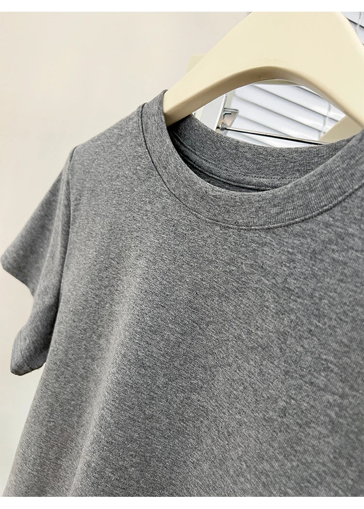 Oversized Cotton T-Shirt for Women, Short Sleeve Spring Tee with Trendy Print, Casual Y2K Style Top