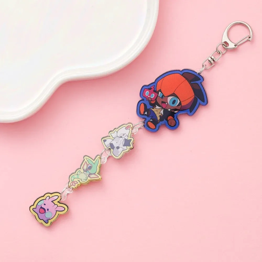 Cute Anime Acrylic Keychain Accessory Cartoon Car Bag Pendant Gift for Friends Fans