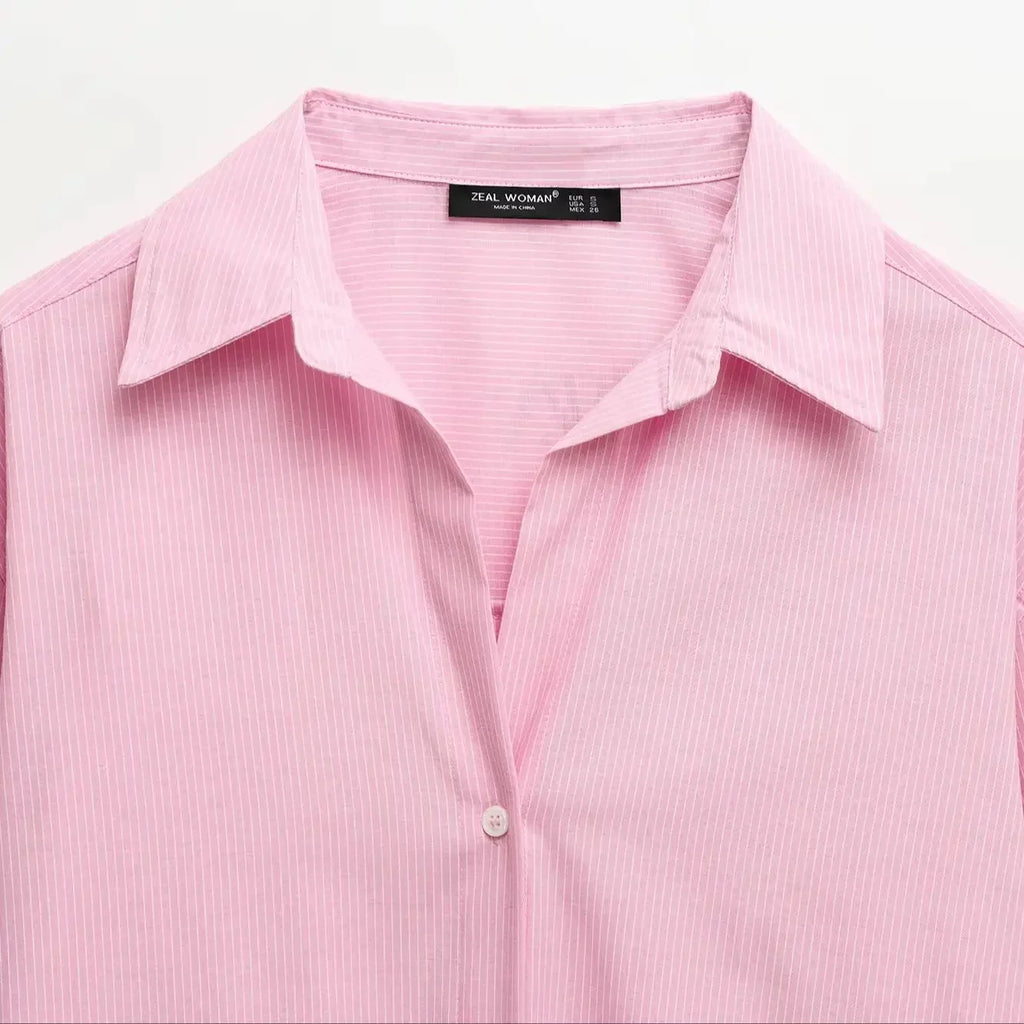 Women's Button Up Long Sleeve Shirt Blouse Casual Streetwear Top for Spring and Summer