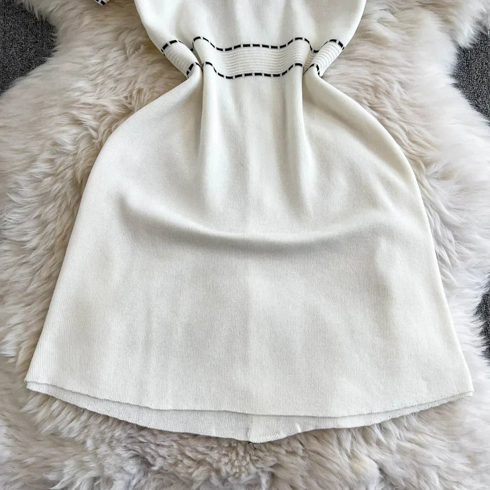 High Waist Retro Dress For Women Summer Elegant Style