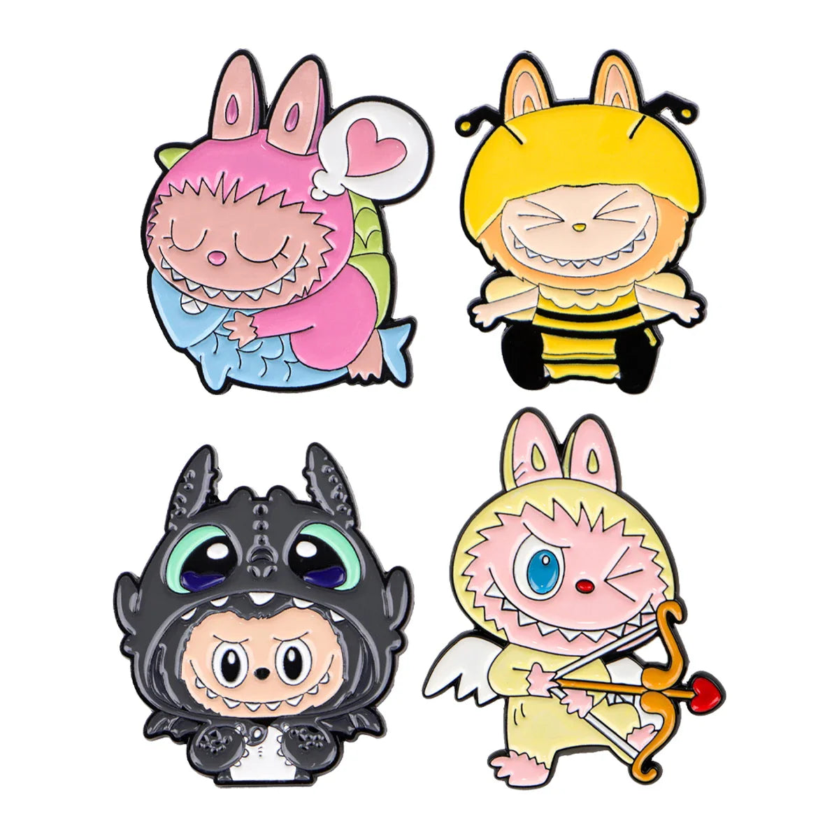 Cute Monster Enamel Pins for Cartoon Anime Lovers - Genie Pin Badge for Backpacks, Lapel Brooch, and Fashion Accessories