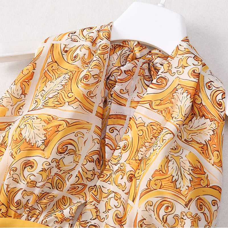 Summer Halter Backless Printed Luxury Dress Sleeveless