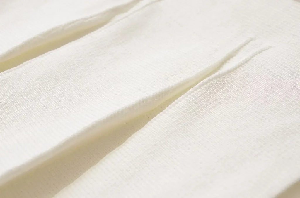 Yellow Knit Pleated Hem Mini Dress With Front Pockets