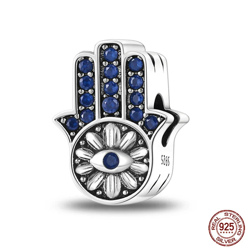 925 Silver Devil's Eye Charms Beads for Women DIY Jewelry Making