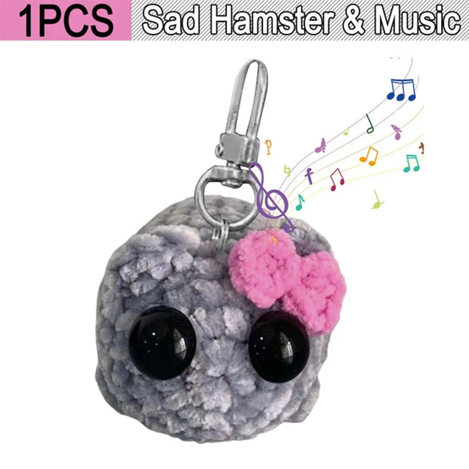 Cute Hamster Violin Song Plush Keychain Bag Charm Funny Gift for Girlfriend