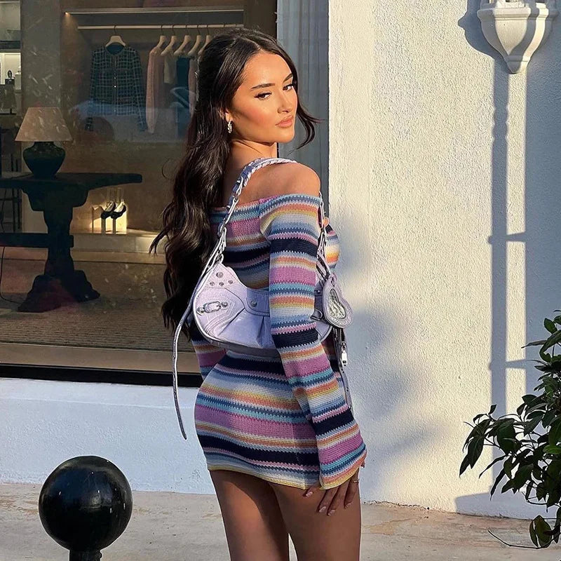 Off Shoulder Sexy Dress For Women Spring Fashion Mini Dress