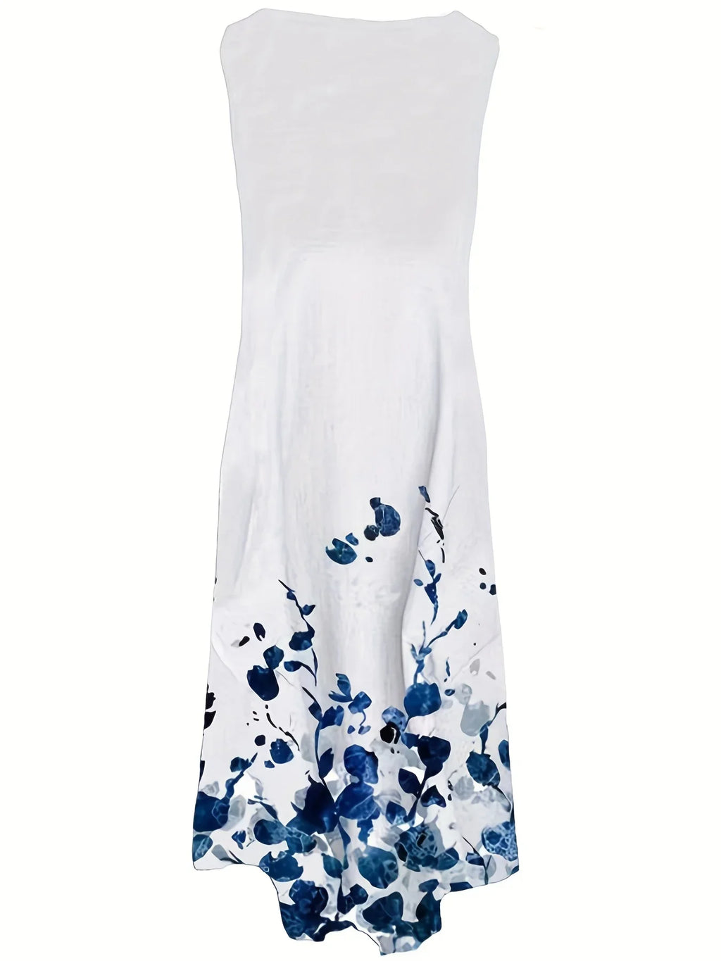 Floral Print Dress For Women With Flowing Skirt Detail