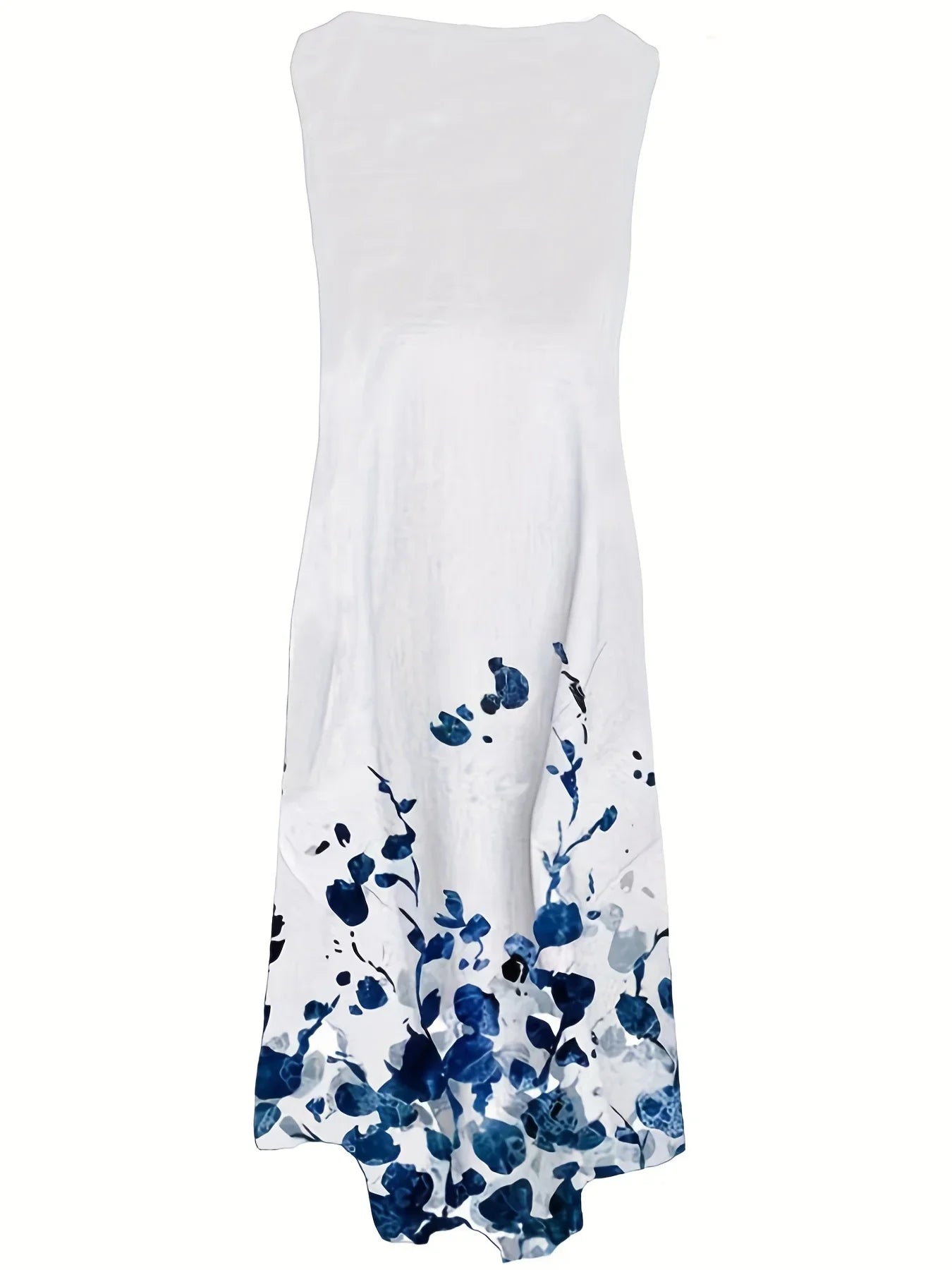 Floral Print Dress For Women With Flowing Skirt Detail