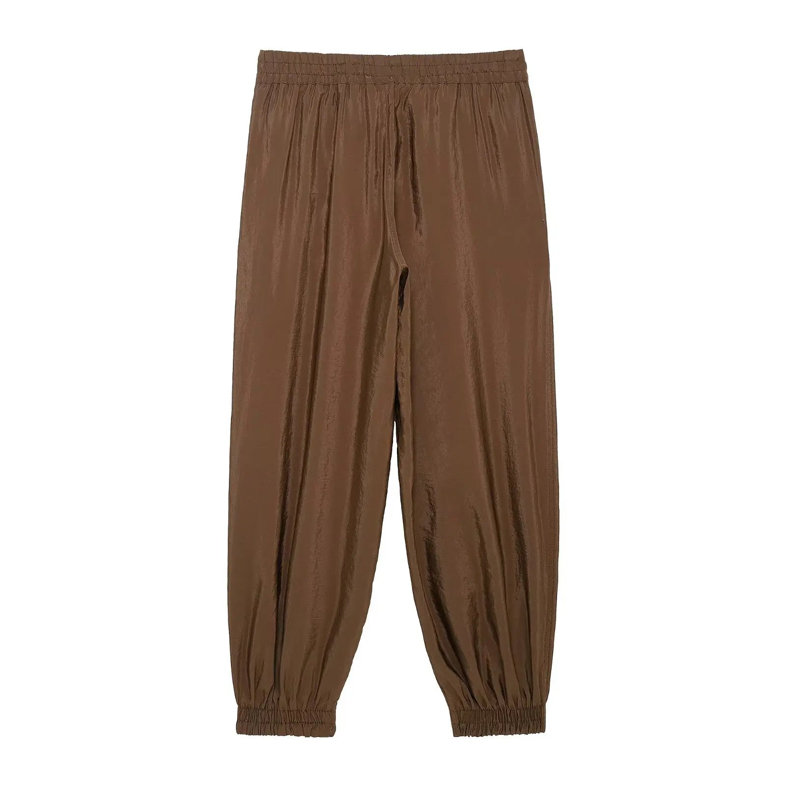 Women's Chic Pleated Tops and Trousers Set with Lapel Long Sleeves and High Waist Pants for Spring Summer Fashion