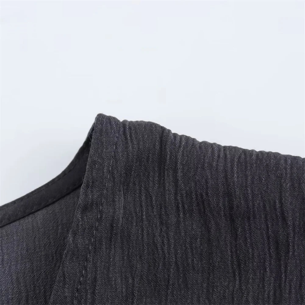 Women's Fashion Casual V-neck Long Sleeve Lace Coat and Wide Leg Pants Set