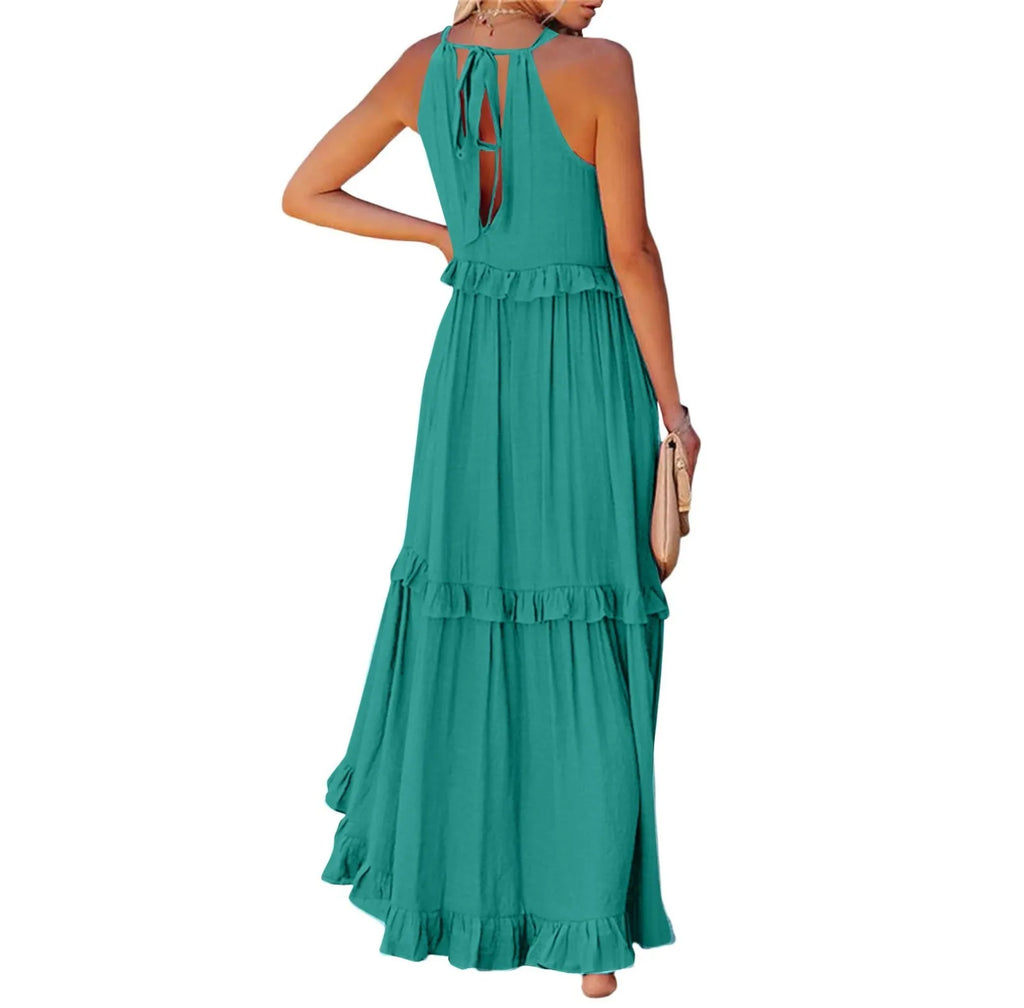 Women Summer Maxi Dress Lightweight Beach Swing Dress