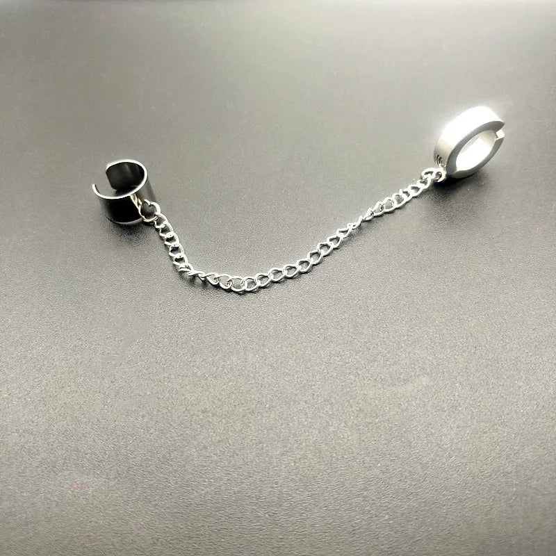 Stainless Steel Painless Ear Clip Earrings Non Piercing Fake Earrings for Men and Women