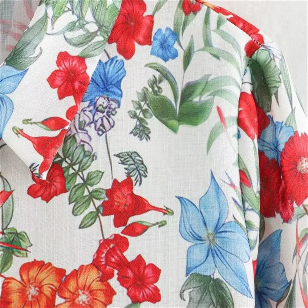 Linen Single-Breasted Long-Sleeved Shirt and Pant Suit for Women Fashionable and Stylish Office Attire