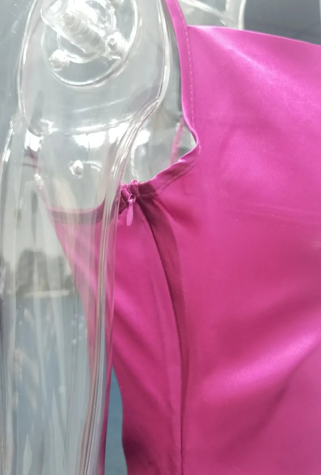 Elegant Satin Strap Dress With Back Split For Spring