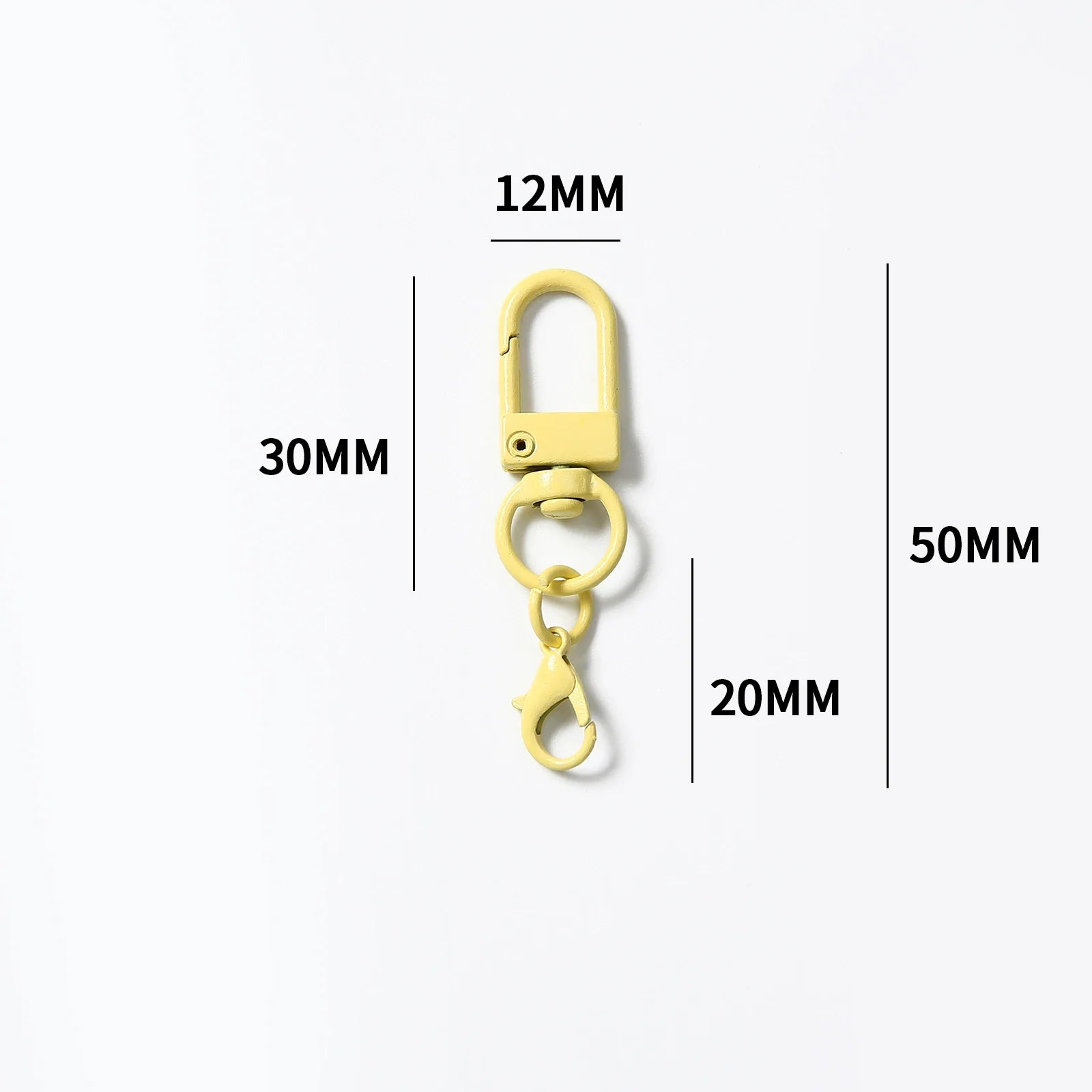 Colorful Carabiner Clasp Key Chain Rotating Keyrings for DIY Key Chain Bags and Pendants Accessories 10 50 100 Pcs Set