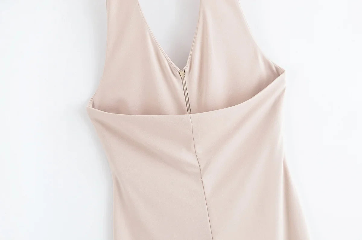 Women's Stylish Flare Pants Jumpsuit Slim Fit Halter Neck Backless Vintage Party Outfit High Street Fashion