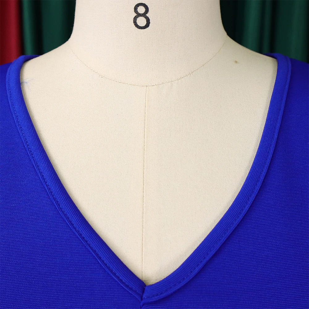 Elegant Womens Belted Round Neck Ruffle Sleeve Midi Dress