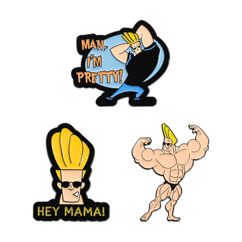 Cartoon Character Enamel Pins Set Cute Anime Brooches Fashion Accessories