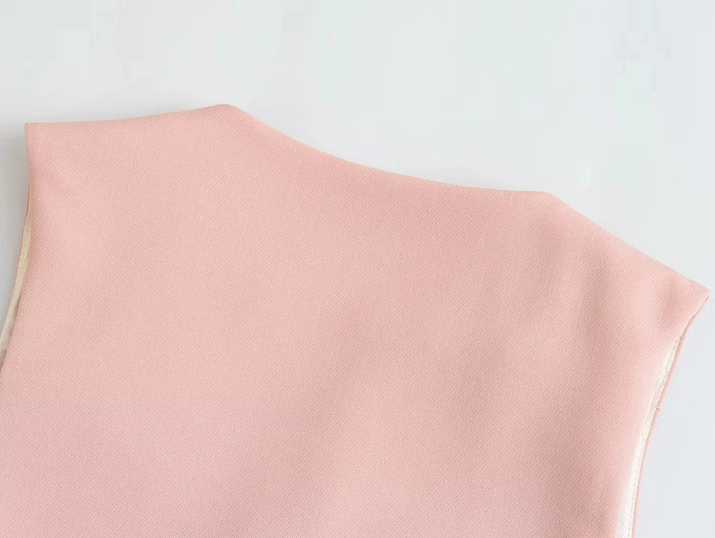 Casual Solid V Neck Sleeveless Vest and Wide Leg Pants Set for Elegant Summer Style