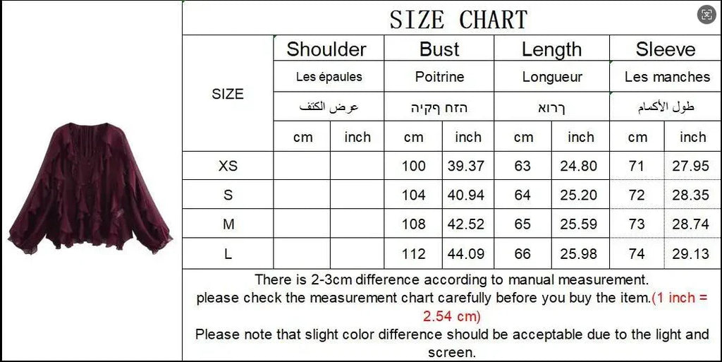 Sexy Women Translucent Ruffle Blouse V Neck Single Breasted Tiered Casual Top Beach Style Solid Shirt