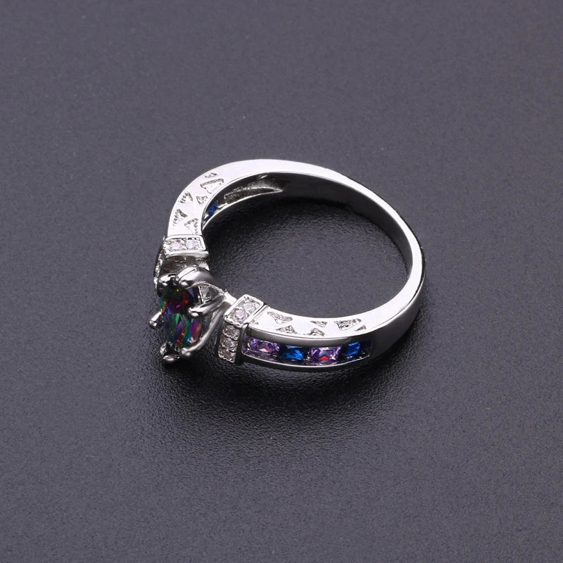 Women Ionix Therapy Crystal Quartz Ring for Weight Loss and Lymph Drainage
