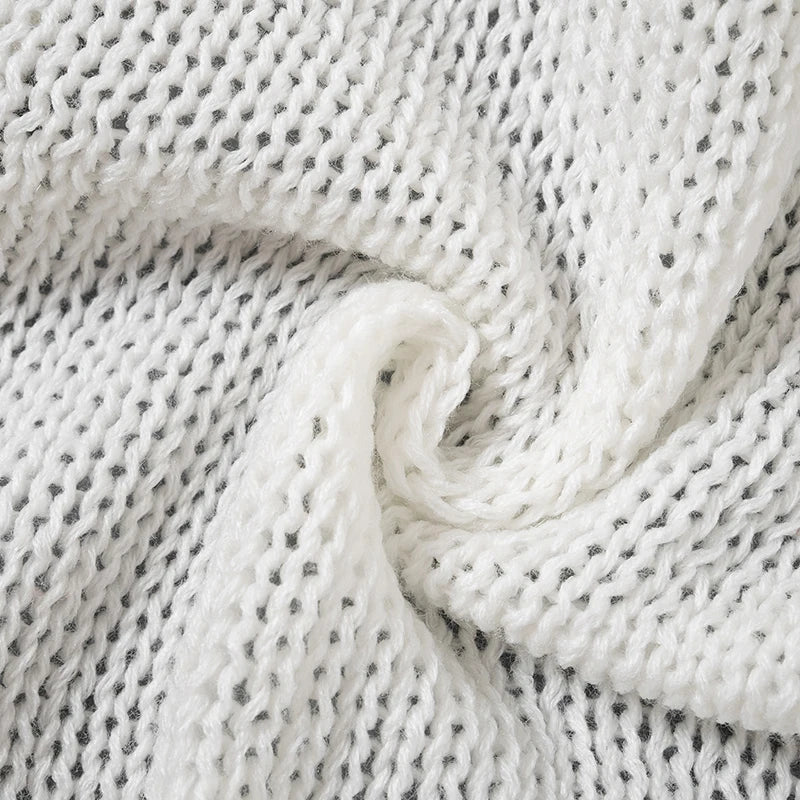 Weird Puss Bandage Knit Halter Jumpsuit with Gloves Women Stretch Sexy Backless Hollow Skinny Street Style Stacked Workout Overalls