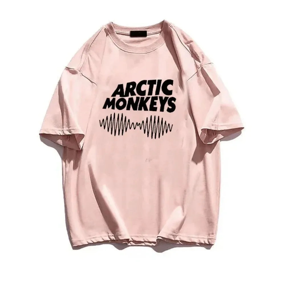 Arctic Monkeys Graphic T Shirt for Women Casual Manga Style White Tee