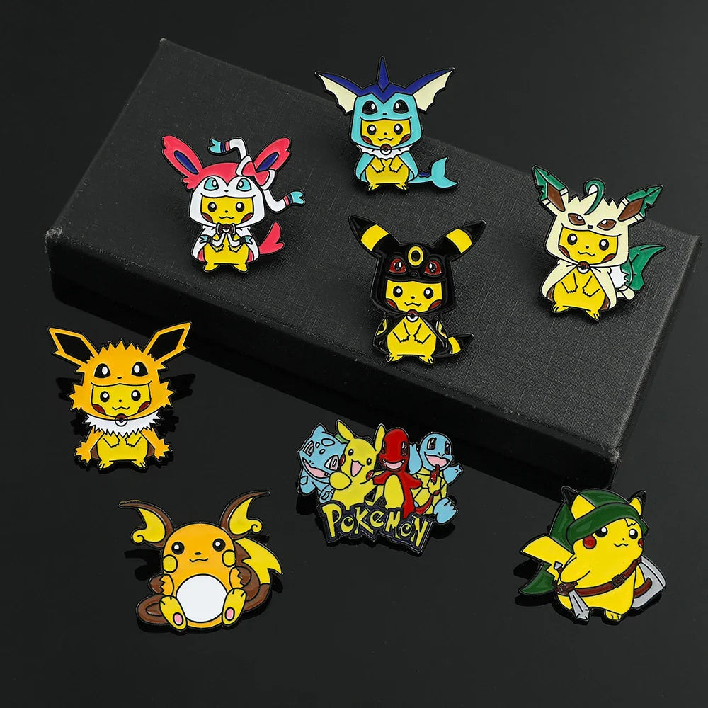 9 Pcs Animal Brooch Set Creative Enamel Pins for Backpack and Clothing Accessories