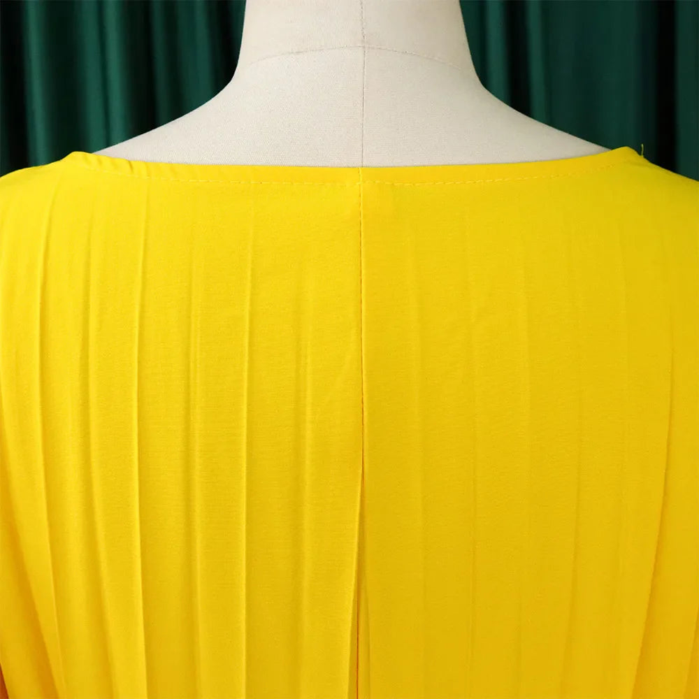 Elegant Two-Piece Women's Pants Set with O Neck Full Sleeve Blouse and High Waisted Wide Leg Trousers Fashionable Matching Outfit