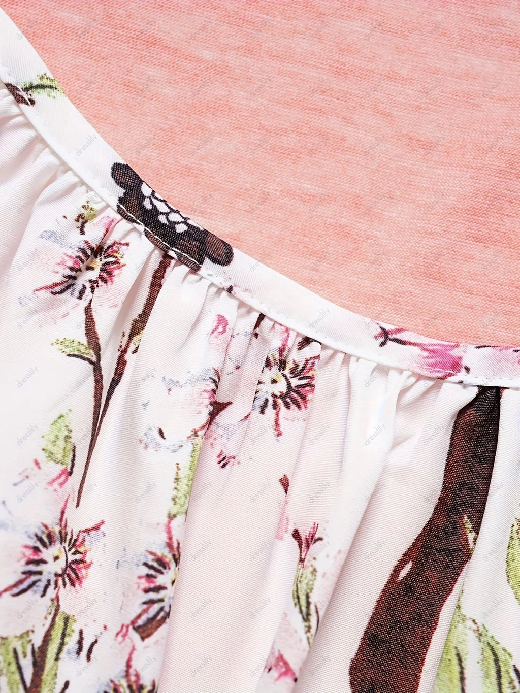 Mosaic Print Long Suspender Dress For Women Spring Summer