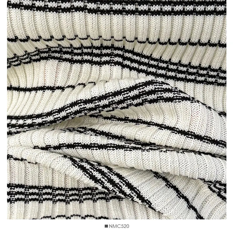 Striped Rib Knit Cami Dress Bodycon Spaghetti Strap Women