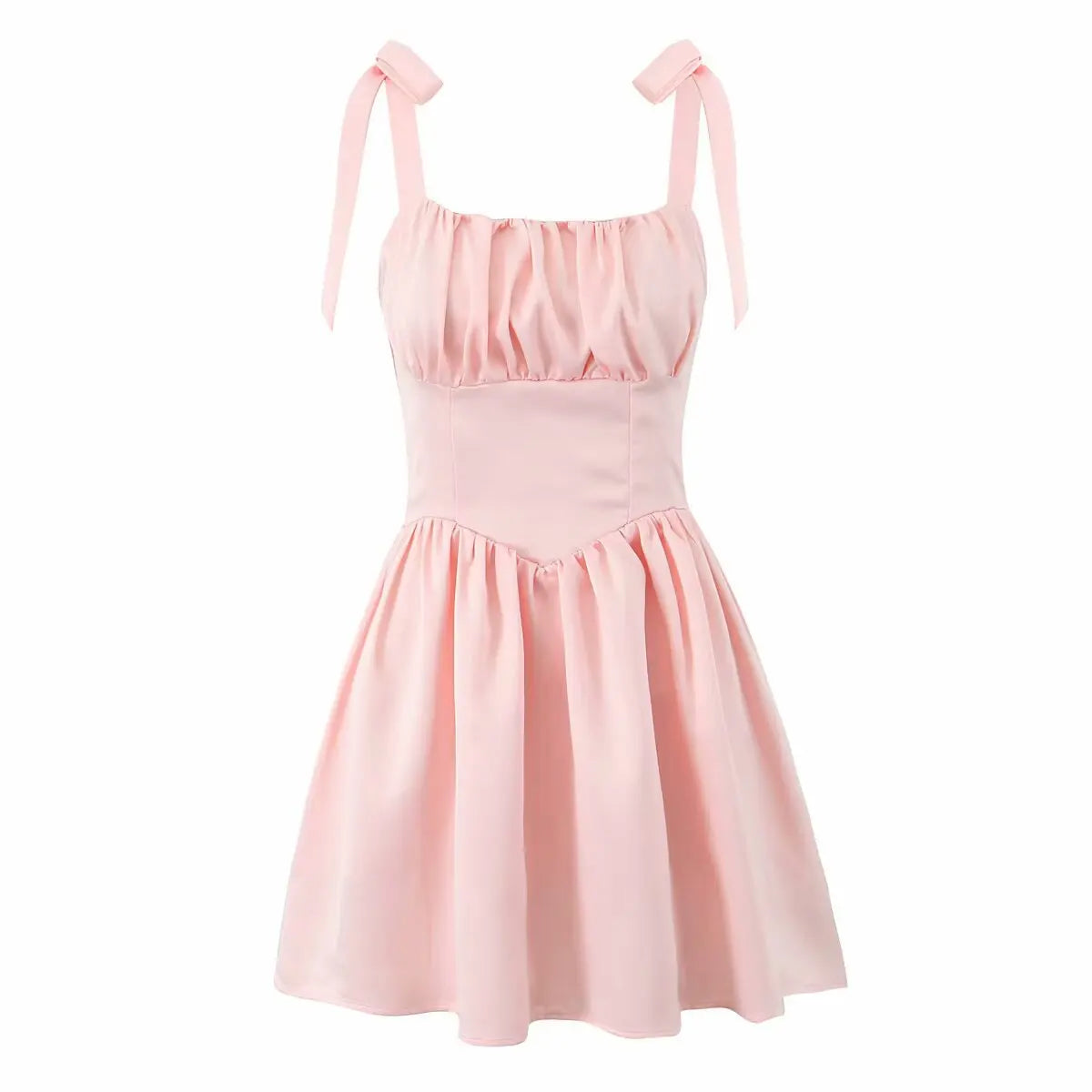 Summer Bow Bandage Mini Dress Women Strapless Bodycon Party