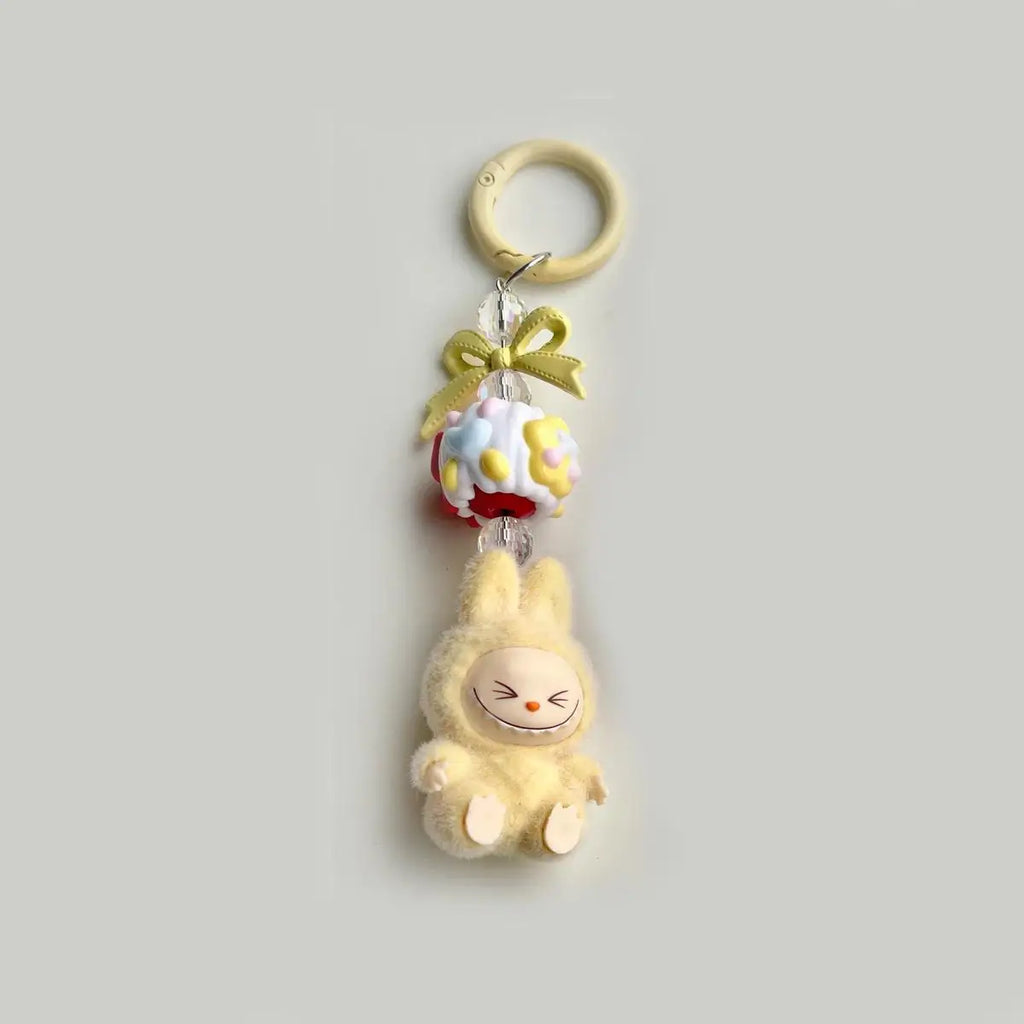 Mini Keychain Cartoon 3D Doll Pendant for Students School Bags and Car Keys