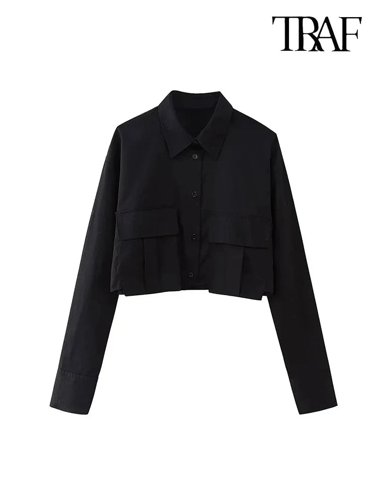 Women's Casual Streetwear Single Breasted Flip Lapel Shirt Solid Color Comfortable Commuter Top