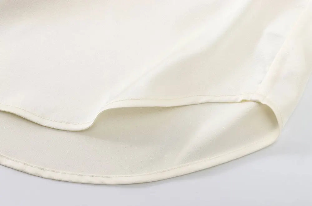 Long Sleeve Lapel Collar Blouse for Women with Fashion Gold Buttons Chic Elegant Office Shirt