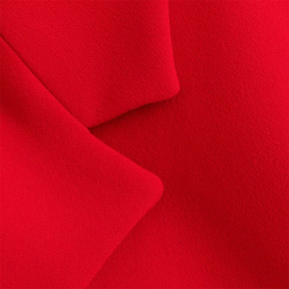 Women's Fashion Elegant Commuting Two-Piece Set Featuring Tailored Tight Suit Coat and Wide Pleated Short Skirt