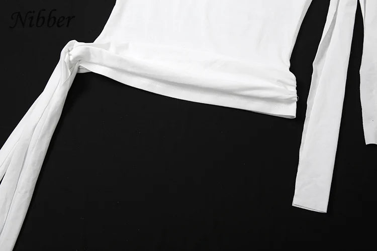 Elegant Two-Piece Women's Tracksuit Set with Skew Collar Ribbon Tank Top and Stretch Skinny Leggings Casual Matching Outfit