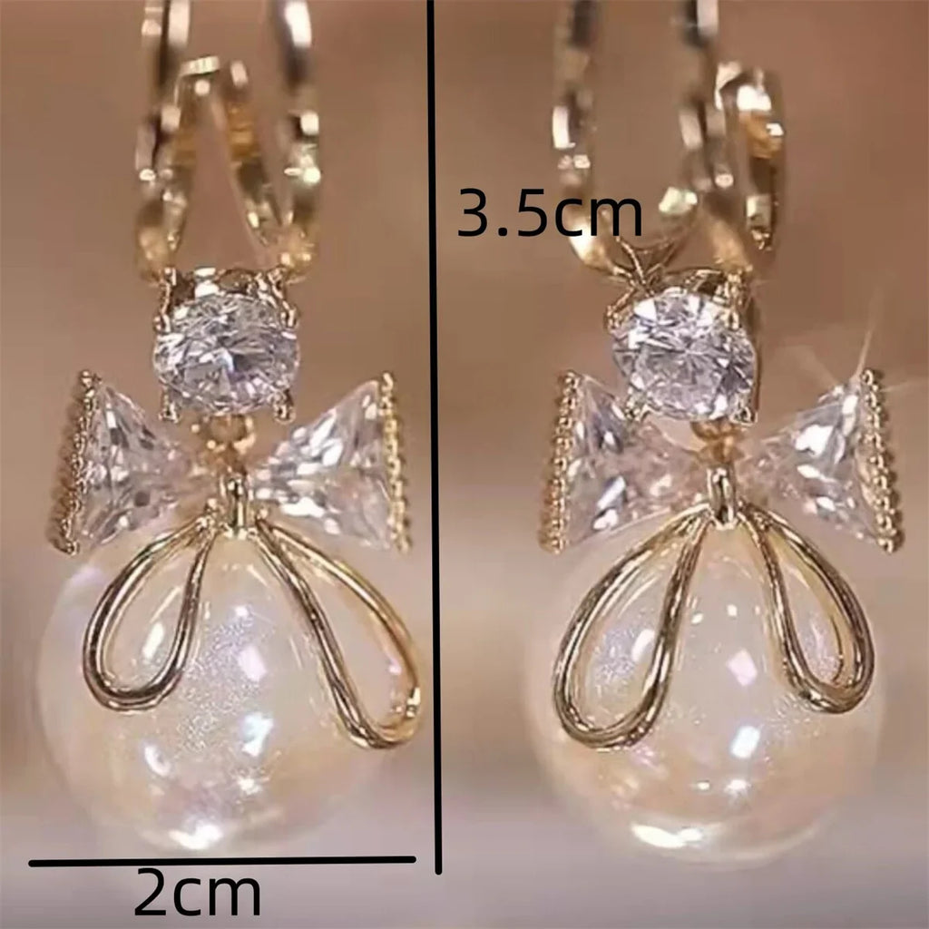 2PC Women's Trendy Bow Earrings Set for Outdoor Travel and Festival Celebrations