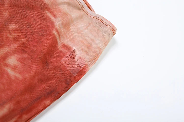 See Through Women 2 Piece Set Sexy Print Crop Top and Leggings Matching Summer Outfit