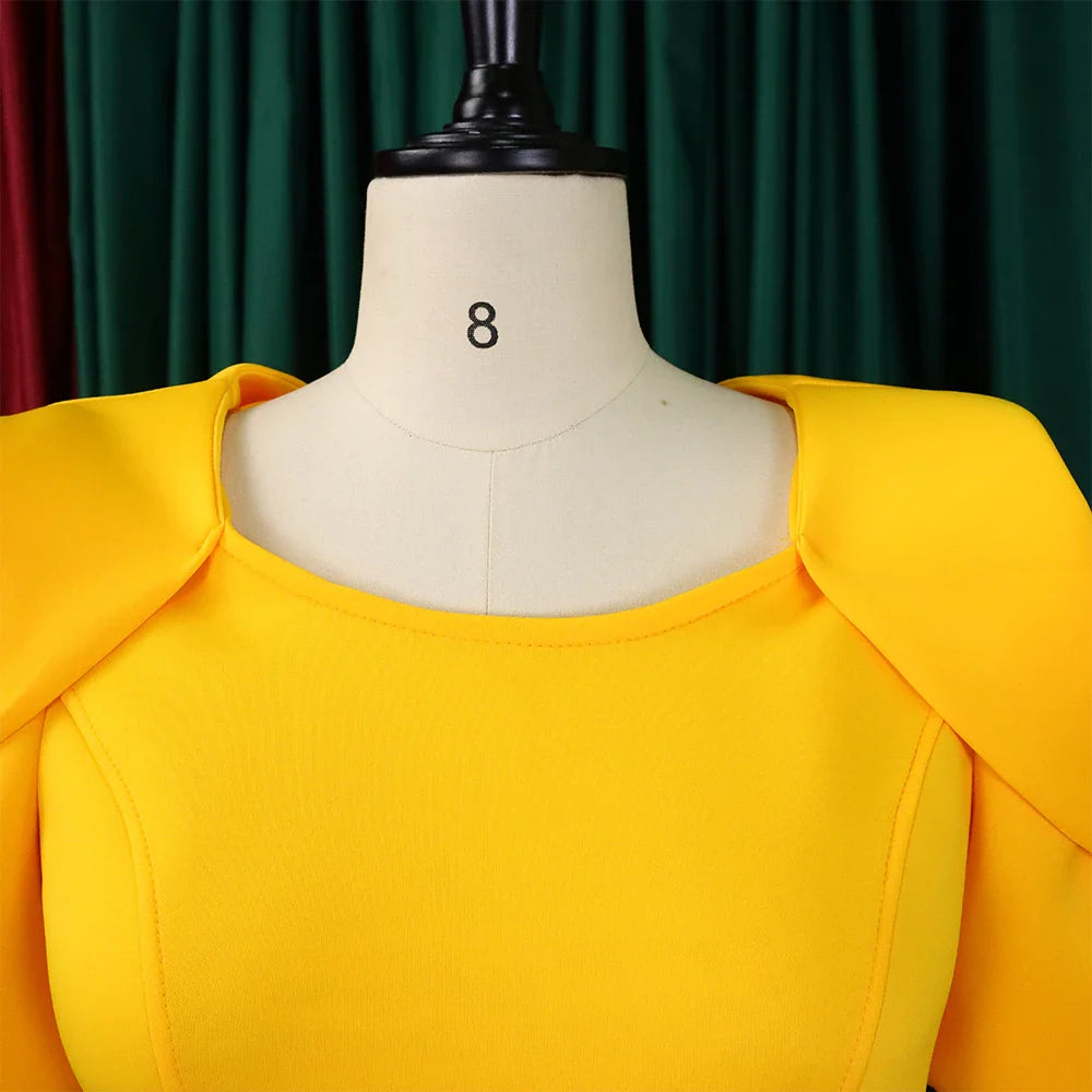 Elegant Cold Shoulder O Neck Dress For Women Mid Calf Party