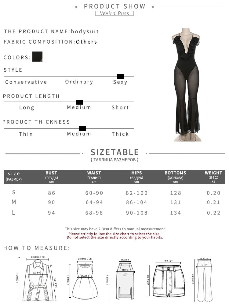 Deep V-Neck Sleeveless Backless Jumpsuit for Women Slim Fit Elastic Mesh Patchwork Skinny Stretch Flare Overalls