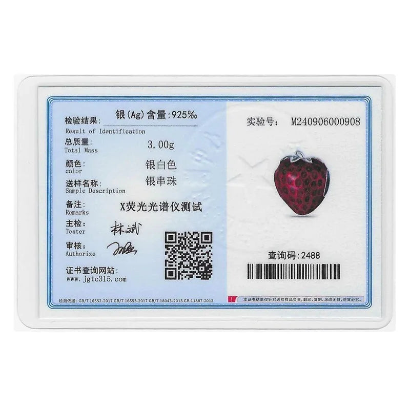 925 Silver Red Charms Beads for DIY Jewelry Bracelets Featuring Strawberry Ladybird and Lipstick Design